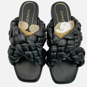 Vionic Black Braided Sandals